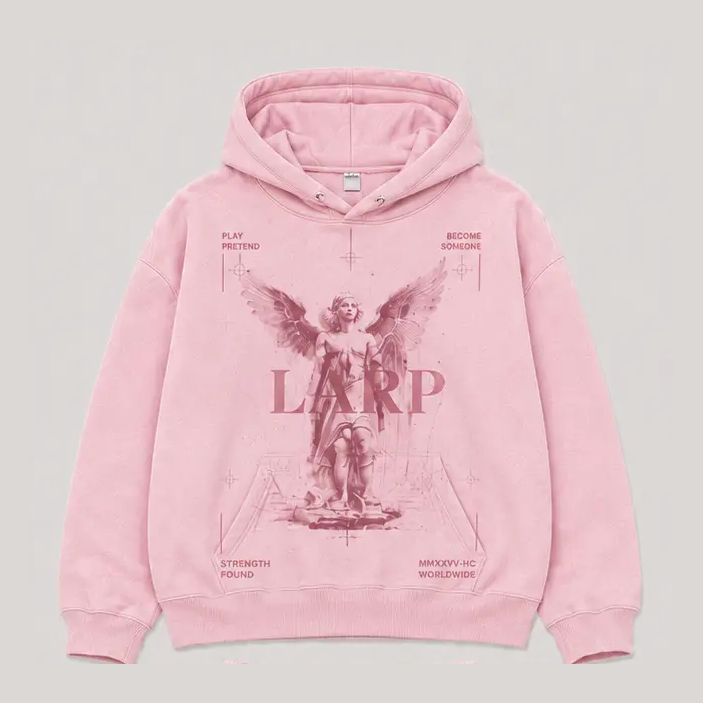 LARP Angel Hoodie — Pink · Pink — LARP Strength Found