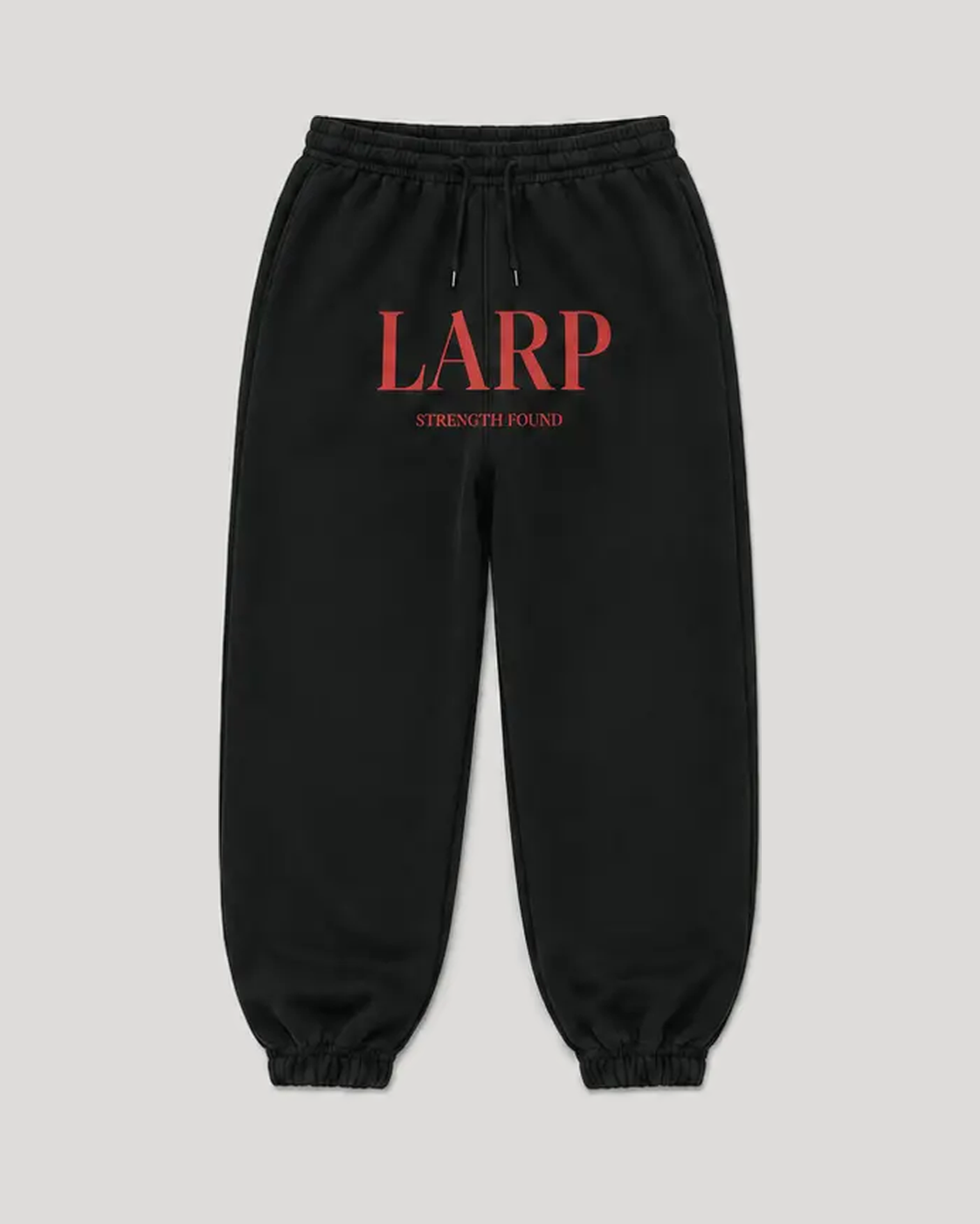 LARP Sweatpants — Black · Red — LARP Strength Found