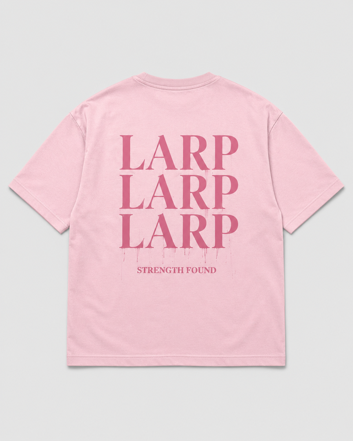 LARP Angel Tee — Pink · Pink back view