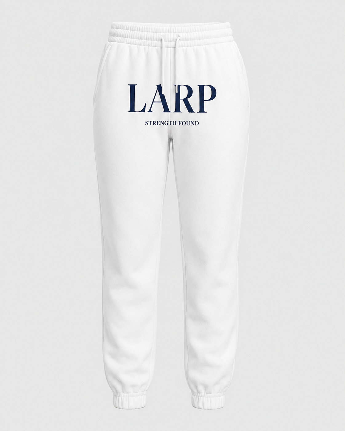 Women's LARP Sweatpants — White · Navy — back view