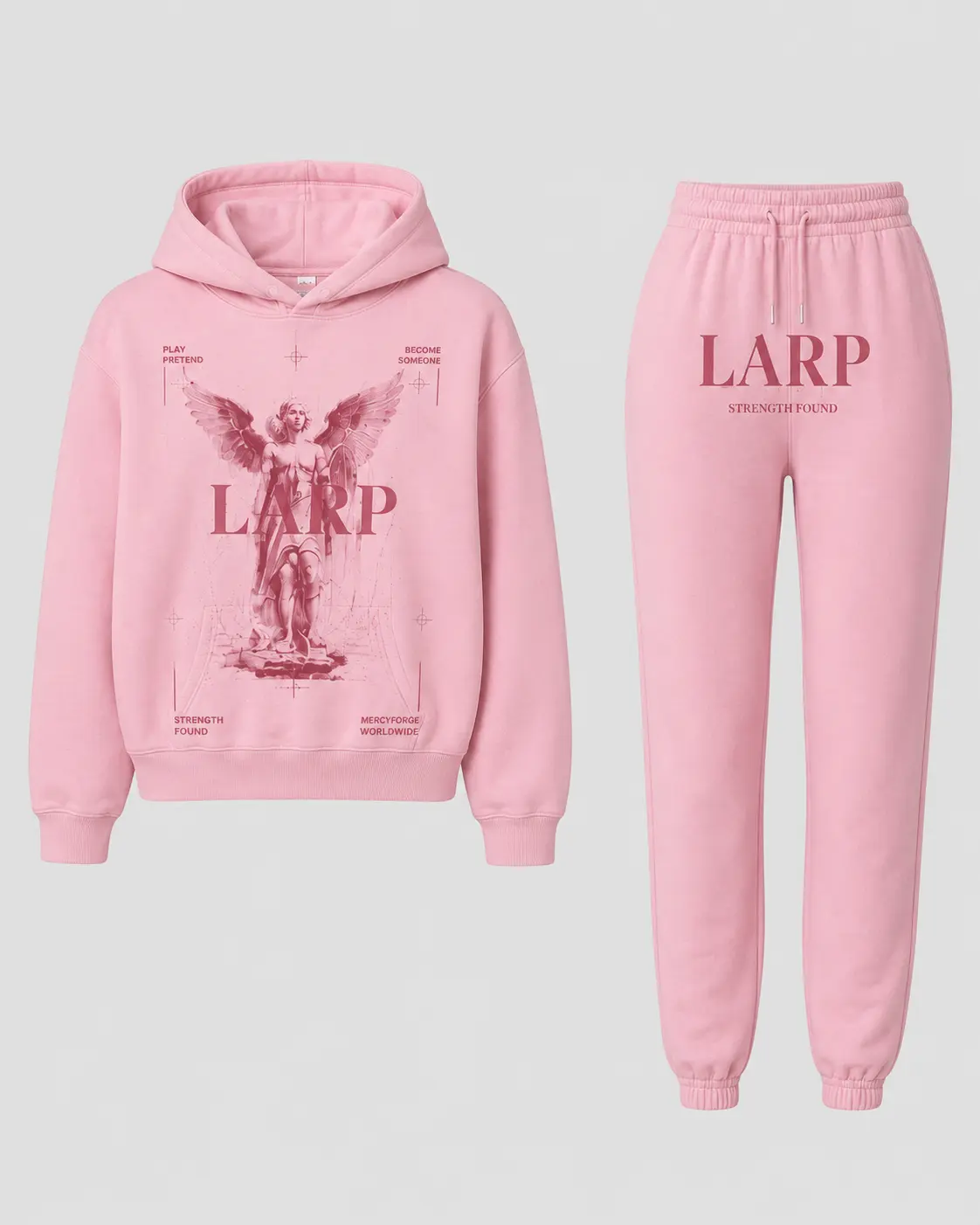 Women's LARP Tracksuit Set — Pink · Pink — LARP Strength Found