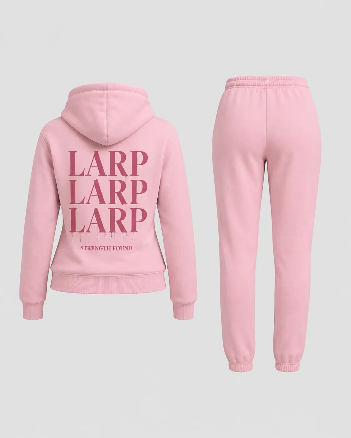 Women's LARP Tracksuit Set — Pink · Pink back view