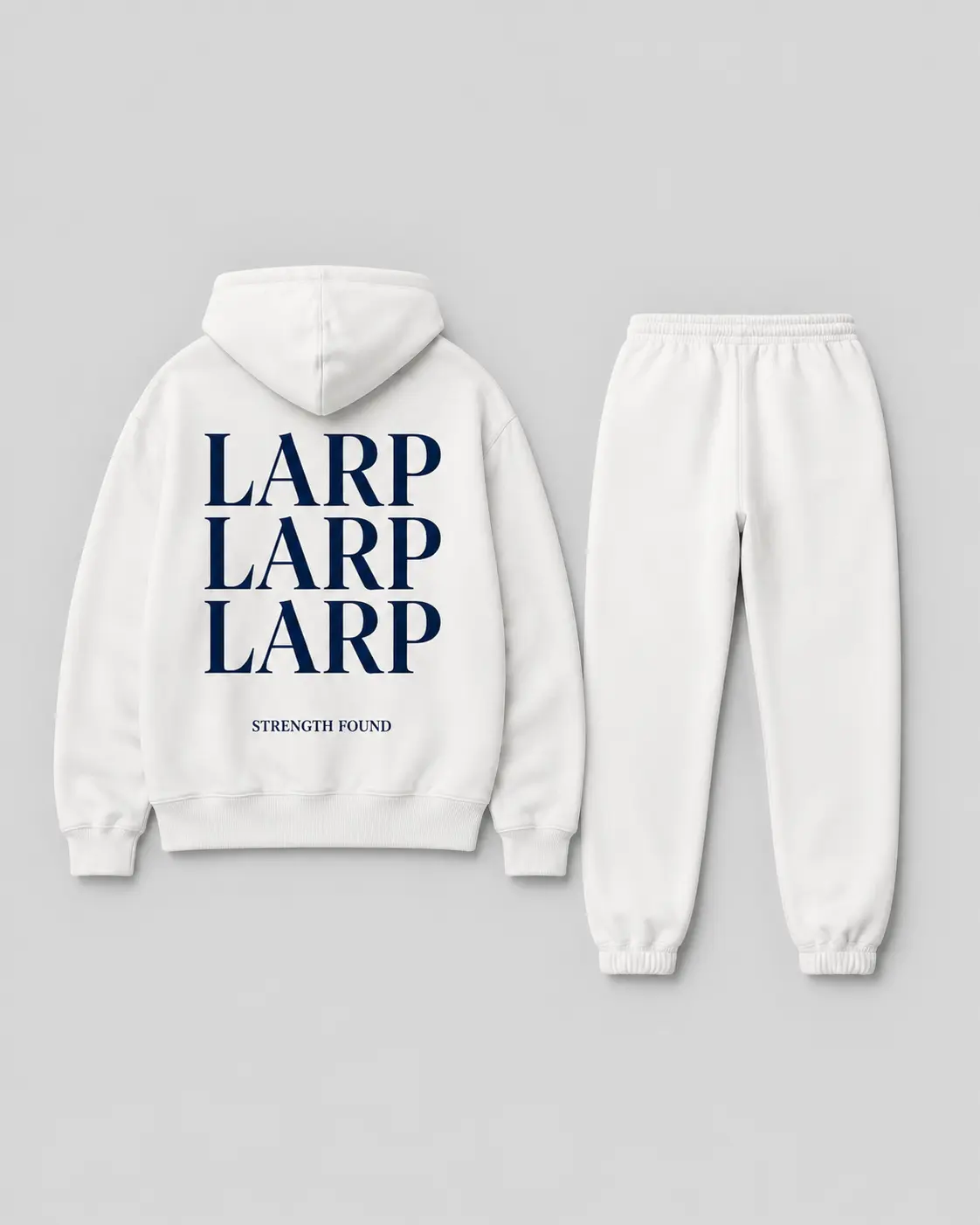 LARP Angel Set — White · Navy back view