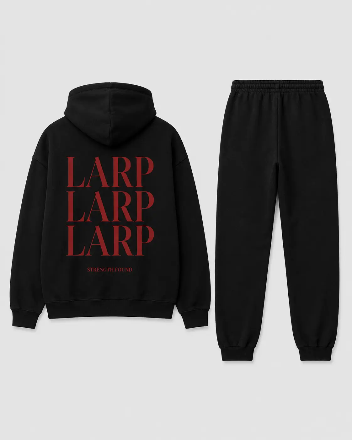 LARP Angel Set — Black · Red back view